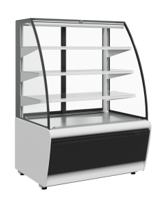 Витрина кондитерская Carboma K70 VM 1,3-2 STANDARD 9006-9005 (ВХСв-1,3д ТЕХНО открытая)