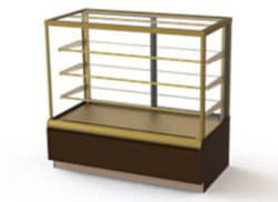 Витрина кондитерская Kayman K-ВК-1300 квадро бронза