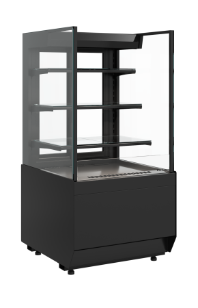 Витрина кондитерская Carboma KC70 VM 0,6-2 STANDARD 9005 (открытая, прямая боковина, версия 2.0)
