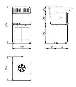 Зонт вентиляционный Abat ЗВВ-4-6/4