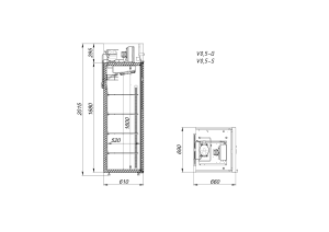 Шкаф холодильный Arkto V0.5-S