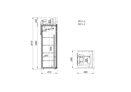 Шкаф холодильный Arkto R0.5-G