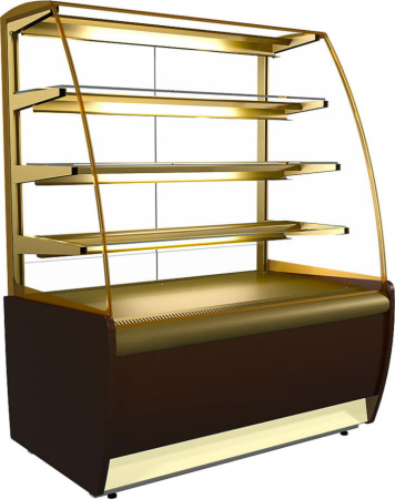 Витрина кондитерская Kayman K-ВК-1300 бронза