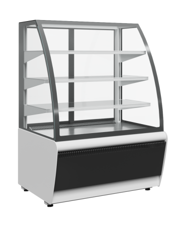 Витрина кондитерская Carboma K70 VV 1,3-1 STANDARD 9006-9005 (ВХСв-1,3д Люкс ТЕХНО)