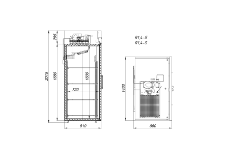 Шкаф холодильный Arkto R1.4-S